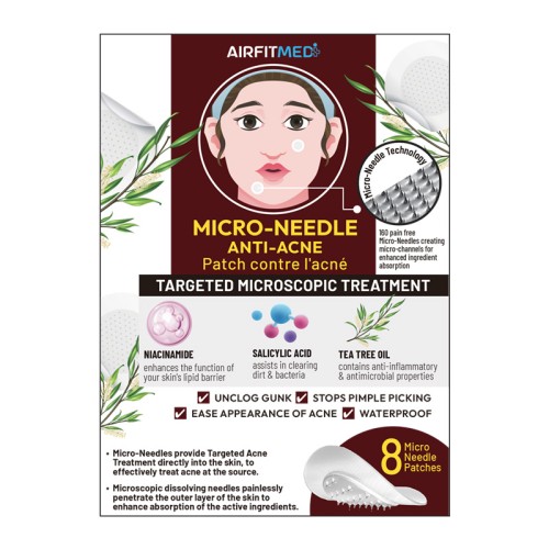 AIRFIT MEDI DEFENCE MICRO NEEDLE ANTI-ACNE PATCH W/SALICYLIC ACID & TEA TREE OIL - 8 PATCHES