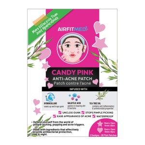 AIRFIT MEDI CANDY PINK ANTI-ACNE PATCH W/SALICYLIC ACID & TEA TREE OIL - 20 PATCHES