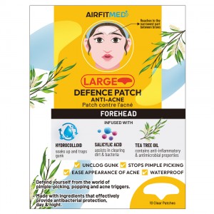 AIRFIT MEDI BIG DEFENCE FOREHEAD ANTI-ACNE PATCH W/SALICYLIC ACID & TEA TREE OIL - 10 PATCHESSALICYLIC ACID & TEA TREE OIL