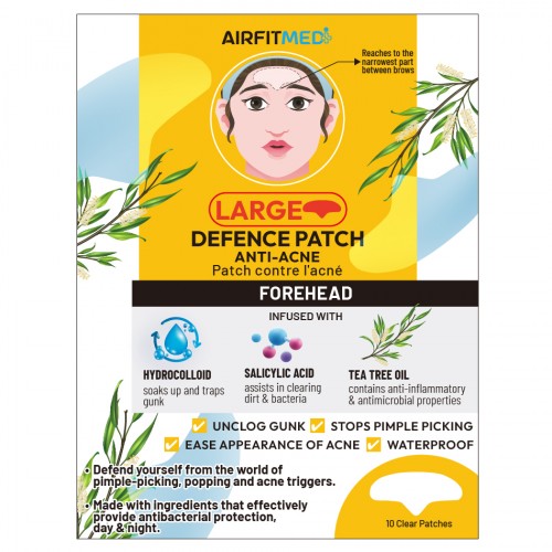 AirFit Medi Big Defence Forehead Anti-Acne Patch w/Salicylic Acid & Tea Tree Oil - 10 patches