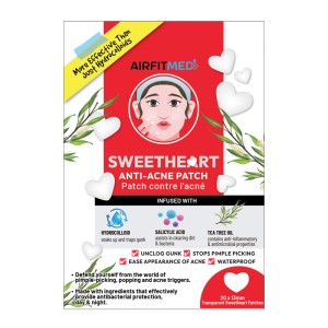 AIRFIT MEDI SWEETHEART ANTI-ACNE PATCH W/SALICYLIC ACID & TEA TREE OIL - 20 PATCHES