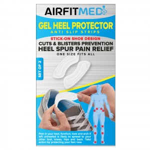 AIRFIT MEDI FOOTCARE GEL HEEL PROTECTOR STRIPS - STICK ON SHOE DESIGN - 2 PIECE