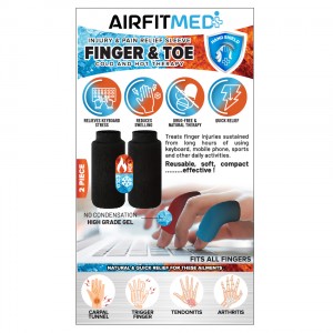 AIRFIT MEDI HOT & COLD GEL THERAPY FINGER & TOES SLEEVE - 2 PCS