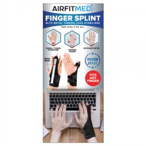 AIRFIT MEDI FINGER SPLINT WITH METAL TENDON LOCK STABILIZER