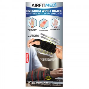 AIRFIT MEDI PREMIUM WRIST BRACE WITH TRIPLE METAL SPLINT STABILIZE